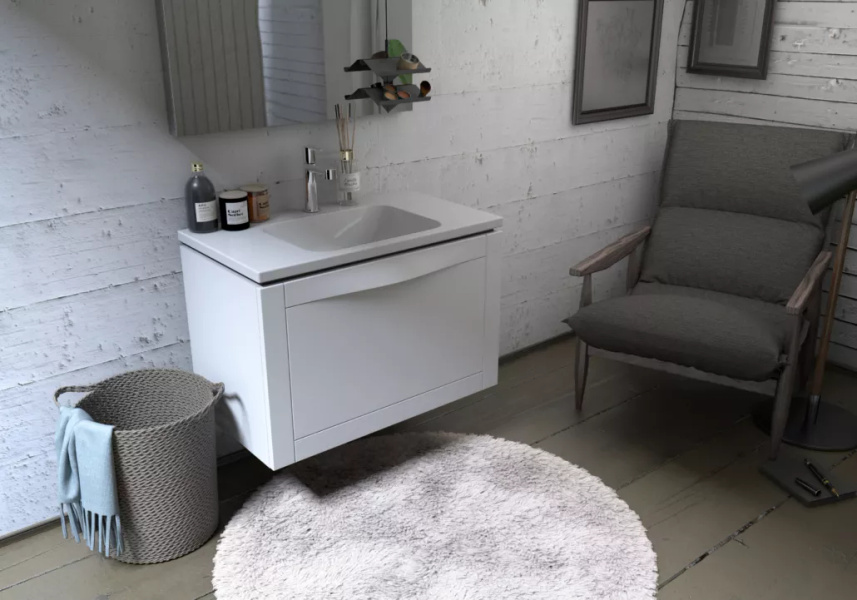 Oristo SKAGEN Szafka z umywalką 80 cm biały mat